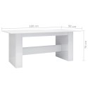 Stół na wysoki połysk, biały, 180x90x76 cm, płyta wiórowa Lumarko!