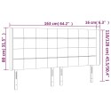Zagłówek do łóżka z LED, niebieski, 163x16x118/128 cm, tkanina Lumarko!