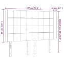 Zagłówek do łóżka z LED, różowy, 147x16x118/128 cm, aksamit Lumarko!