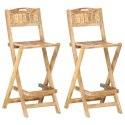 Składane krzesła barowe do ogrodu, 2 szt., lite drewno mangoLumarko!