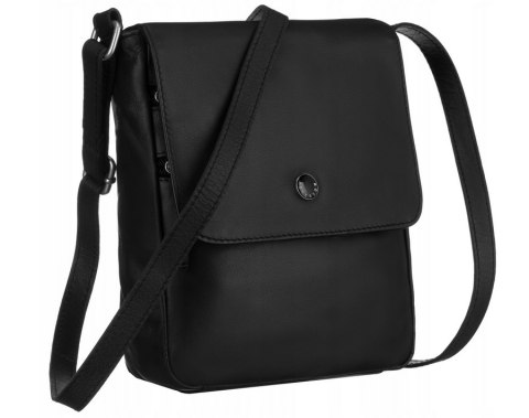 Skórzana listonoszka damska z klapką - Peterson Lumarko!