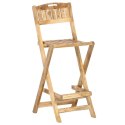 Składane krzesła barowe do ogrodu, 2 szt., lite drewno mangoLumarko!