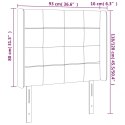 Zagłówek do łóżka z LED, kremowy, 93x16x118/128 cm, tkaninaLumarko! 