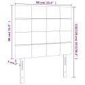 Zagłówek do łóżka z LED, taupe, 90x5x118/128 cm, tkaninaLumarko!