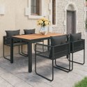 5-częściowy zestaw mebli ogrodowych, rattan PVC, czarno-brązowyLumarko!