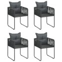 5-częściowy zestaw mebli ogrodowych, rattan PVC, czarno-brązowyLumarko!