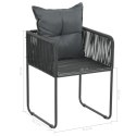 5-częściowy zestaw mebli ogrodowych, rattan PVC, czarno-brązowyLumarko!