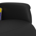 Rozkładany fotel masujący z podnóżkiem, czarny, sztuczna skóraLumarko!