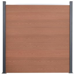 Zestaw paneli ogrodzeniowych, brązowy, 180x186 cm, WPC Lumarko!