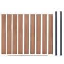 Zestaw paneli ogrodzeniowych, brązowy, 180x186 cm, WPCLumarko!