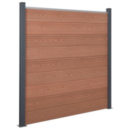 Zestaw paneli ogrodzeniowych, brązowy, 353x186 cm, WPC Lumarko!