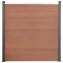Zestaw paneli ogrodzeniowych, brązowy, 353x186 cm, WPC Lumarko!
