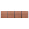 Zestaw paneli ogrodzeniowych, brązowy, 699x186 cm, WPC Lumarko!