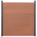 Zestaw paneli ogrodzeniowych, brązowy, 699x186 cm, WPC Lumarko!
