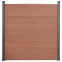 Zestaw paneli ogrodzeniowych, brązowy, 526x186 cm, WPC Lumarko!