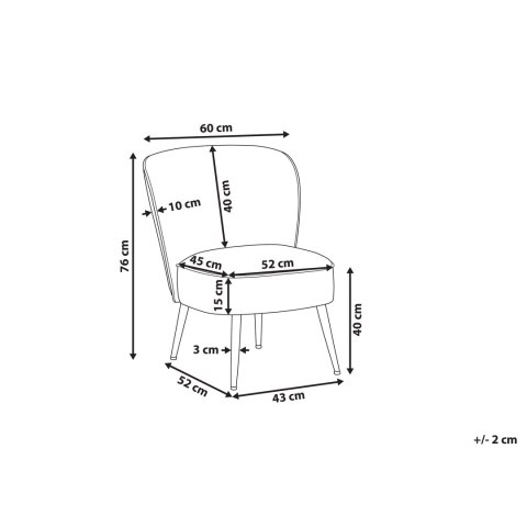 Fotel boucle biały VOSS