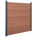 Zestaw paneli ogrodzeniowych, brązowy, 872x186 cm, WPCLumarko!