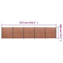 Zestaw paneli ogrodzeniowych, brązowy, 872x186 cm, WPC Lumarko!