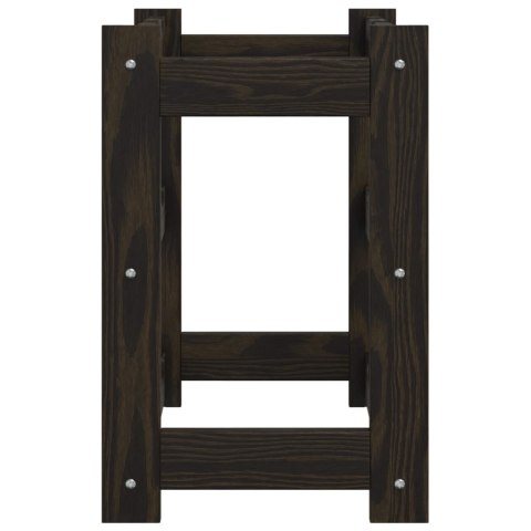 Stojak na 12 butelek wina, czarny, lite drewno sosnowe Lumarko!