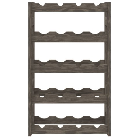 Stojak na 20 butelek wina, szary, lite drewno sosnowe Lumarko!