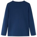 Koszulka dziecięca z długimi rękawami, zwierzęcy nadruk, granat, 104 Lumarko! #
