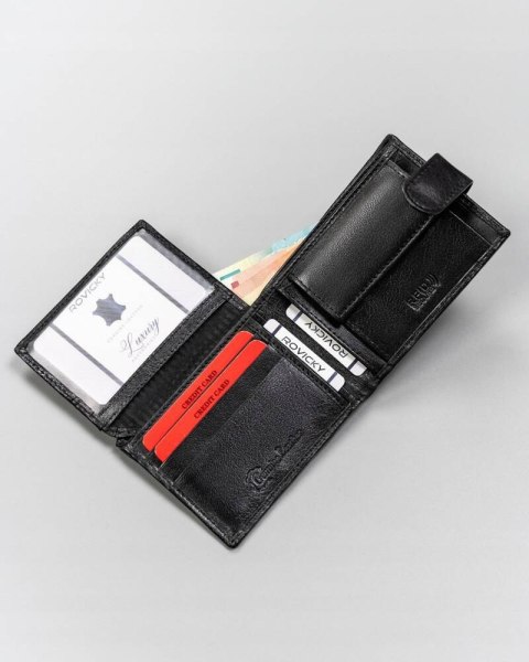 Zestaw prezentowy: skórzany portfel męski i brelok - Rovicky Lumarko!