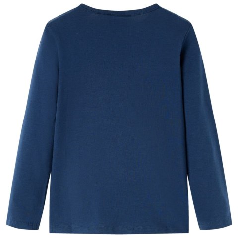 Koszulka dziecięca z długimi rękawami, z konikiem, granatowa, 128 Lumarko!