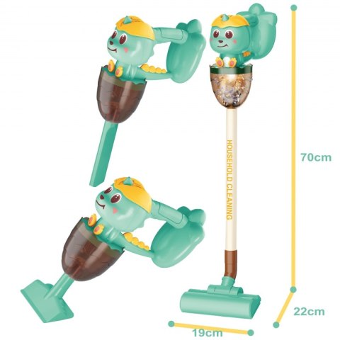 WOOPIE Interaktywny Odkurzacz Dino 3w1 Funkcja Ssania Światło Dźwięk Lumarko!