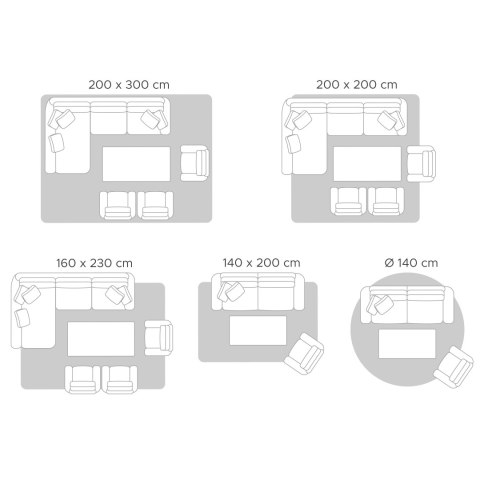 Dywan 300 x 400 cm beżowy MANDAI