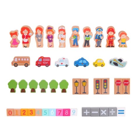 Drewniane Klocki Zbuduj Miasto 120 Elementów Lumarko!