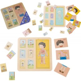 Tablica Edukacyjna Ciało Ludzkie Układanka Klocki Puzzle Dla Dzieci Dopasuj Montessori 19 El. Lumarko!
