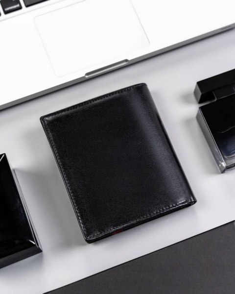 Duży, skórzany portfel męski bez zapięcia - Rovicky Lumarko!