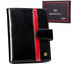 Duży, skórzany portfel męski z systemem RFID - Rovicky Lumarko!