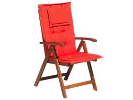 Poduszka na krzesło ogrodowe czerwona TOSCANA Lumarko!