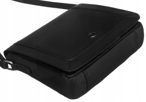 Skórzana listonoszka damska z klapką - Peterson Lumarko!