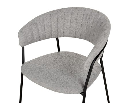 Zestaw 2 krzeseł do jadalni boucle szare MARIPOSA