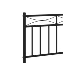 Metalowa rama łóżka z wezgłowiem, czarna, 75x190 cm Lumarko!