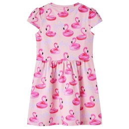 Sukienka dziecięca, w dmuchane flamingi, jasnoróżowa, 116 Lumarko! Lumarko! 
