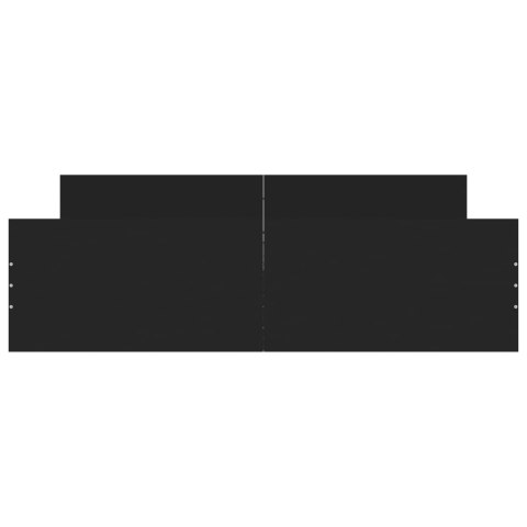 Rama łóżka z wezgłowiem i zanóżkiem, czarna, 150x200 cm Lumarko!