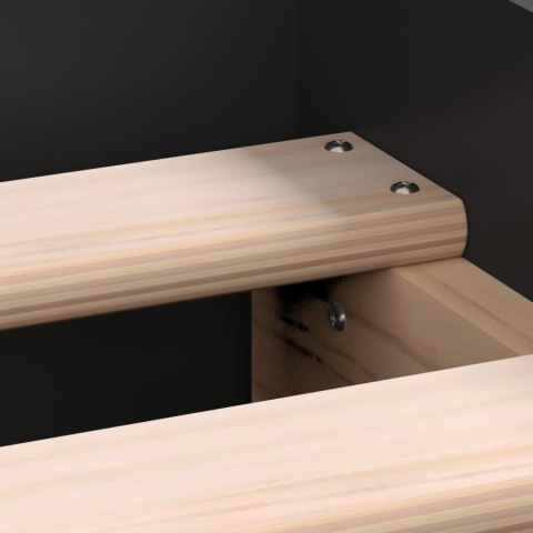 Rama łóżka z wezgłowiem i zanóżkiem, czarna, 150x200 cm Lumarko!