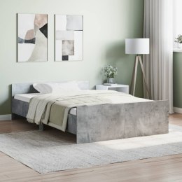 Rama łóżka z wezgłowiem i zanóżkiem, szarość betonu, 120x200 cm Lumarko!