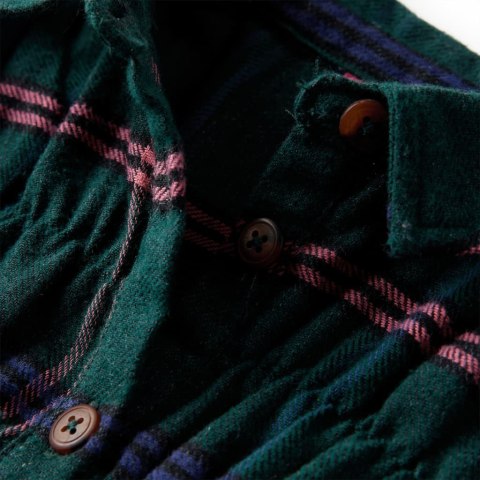 Sukienka dziecięca z długimi rękawami i falbanami, ciemnozielona, 116 Lumarko! Lumarko! 