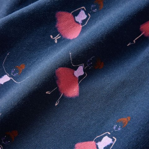 Sukienka dziecięca ze wzorem w baletnice, granatowa, 140 Lumarko! Lumarko! 