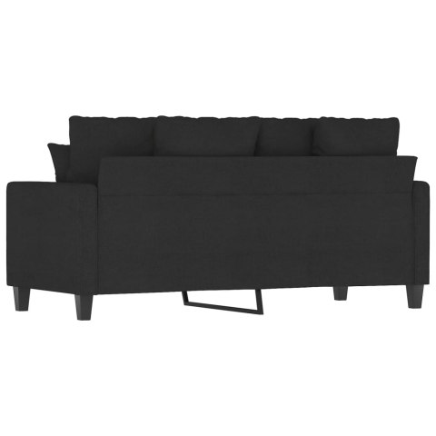 Sofa 2-osobowa, czarna, 140 cm, tapicerowana tkaniną Lumarko!