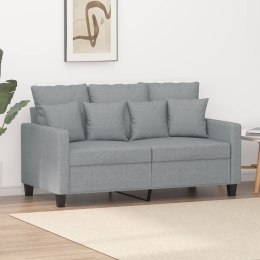 Sofa 2-osobowa, jasnoszara, 120 cm, tapicerowana tkaniną Lumarko!