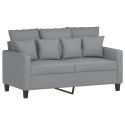 Sofa 2-osobowa, jasnoszara, 120 cm, tapicerowana tkaniną Lumarko!