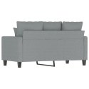 Sofa 2-osobowa, jasnoszara, 120 cm, tapicerowana tkaniną Lumarko!