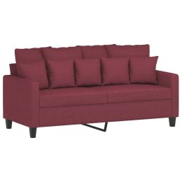 Sofa 2-osobowa, winna czerwień, 140 cm, tapicerowana tkaniną Lumarko!