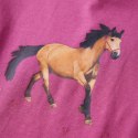 Koszulka dziecięca z długimi rękawami, nadruk konia, malinowa, 92 Lumarko! Lumarko! 