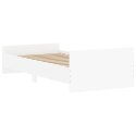 Rama łóżka, biała, 100x200 cm, materiał drewnopochodny Lumarko!